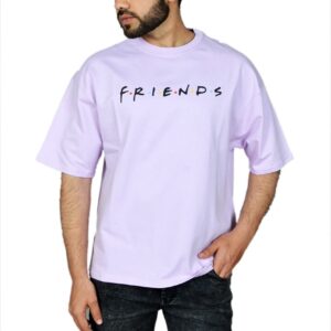 Wottowear Oversized Men’s Printed Friends Round Neck T-Shirt – 100% Cotton | 240 GSM