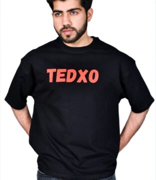 Wottowear Oversized Men’s Printed Tedxo Round Neck T-Shirt – 100% Cotton | 240 GSM