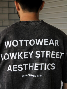 Wottowear Oversized Unisex Acid Wash T-Shirt | 100% Cotton | 240 GSM
