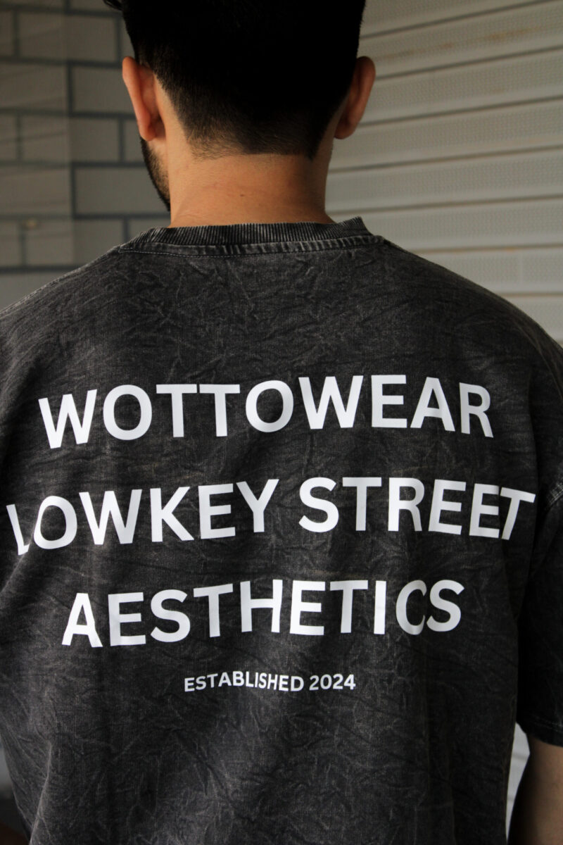 Wottowear Oversized Unisex Acid Wash T-Shirt | 100% Cotton | 240 GSM