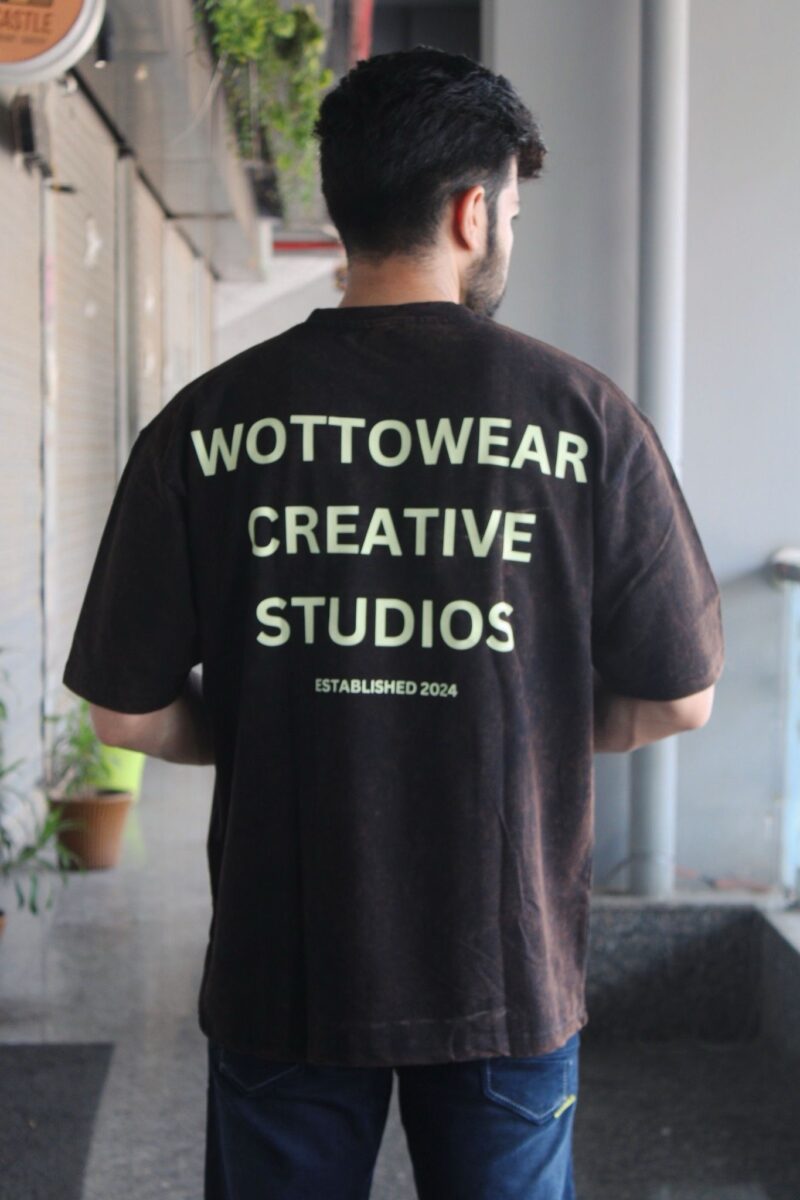 Wottowear Oversized Unisex Acid Wash T-Shirt | 100% Cotton | 240 GSM