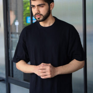 Wottowear Oversized Unisex Waffle T-Shirt – Black & White